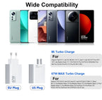 Original Xiaomi 67W Fast Charger Mi 14 13T 12T 13 Ultra Pro Redmi Note 12 11 13 Pro Poco X5 F5 Pro USB Charger Type C Cable