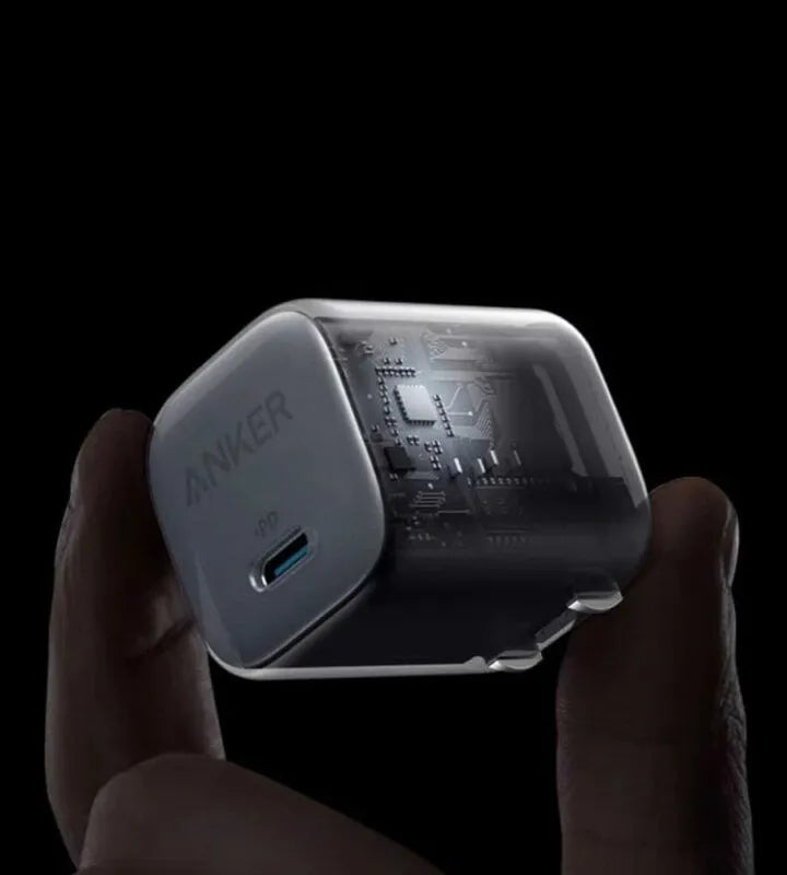 Original Anker Zolo 30W Compact GaN Charger PIQ 3.0 PPS Fast Charging Exclusive Low-Temperature Technology Ultra-Safe iphone 17/16/15/14/13/12 iPad Google pixe 9 8 Pro, 7 pro ,6 Pro, Universal Compatibility PD Changing
