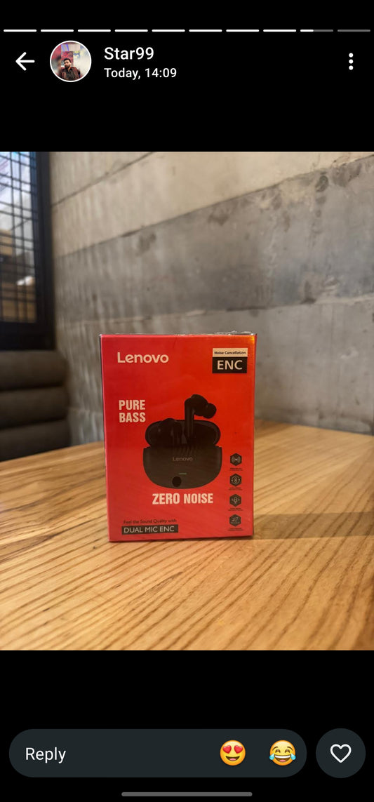 Lenovo ZERO NOISE Earbuds - Pure Bass | Dual Mic ENC