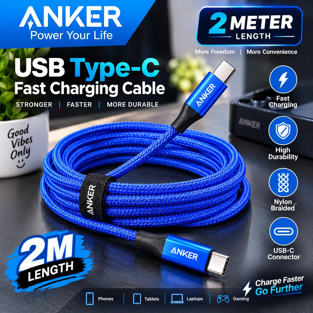 Anker 2m Fast Charging Cable