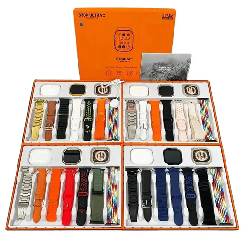 S300 Ultra 2 Fendior Original Smart Watch 49mm with 7 Straps,Case & Earbuds