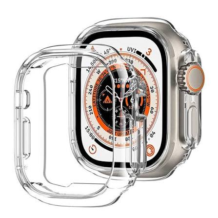 Watch Case Silicone + Hard Glass Screen Protector – 49MM