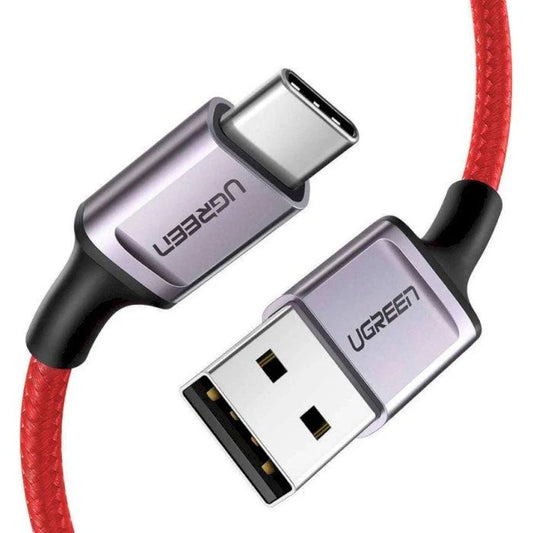 UGREEN US505 USB-A 2.0 to USB-C 6A Aluminum Alloy Cable Red – 20527